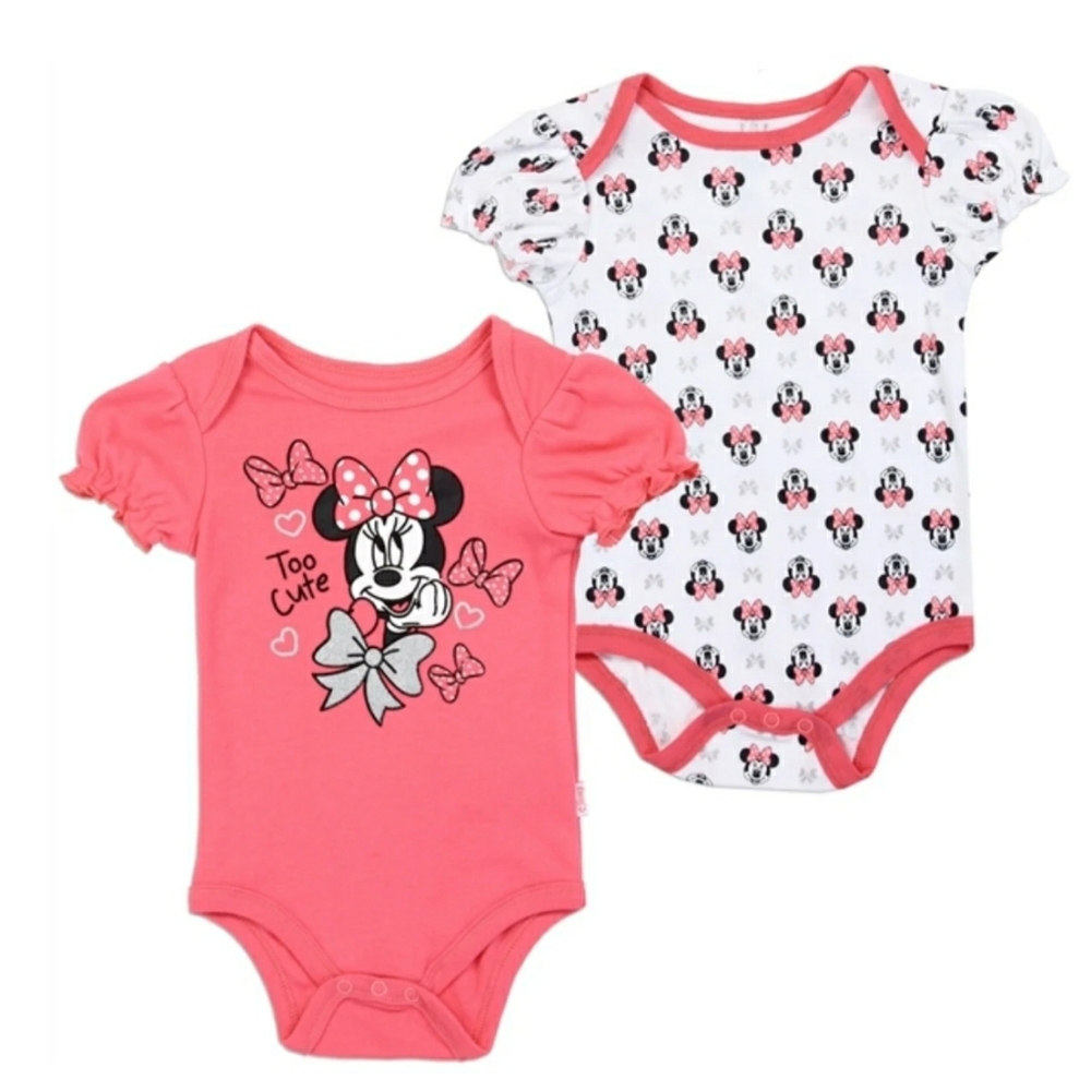 Disney's Minnie Mouse 2 Peace girls onesies.